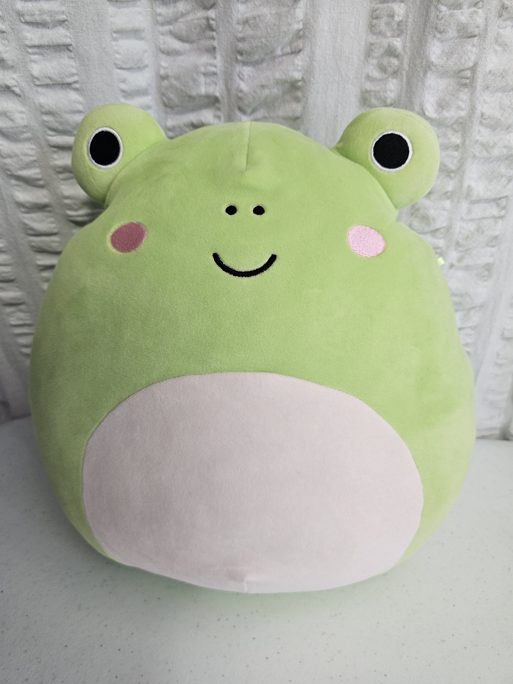 Squishmallows Wendy The Frog Plush with Pink Cheeks White Belly 12"